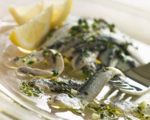 Anchovies marinated in Herbs Garlic and Lemon